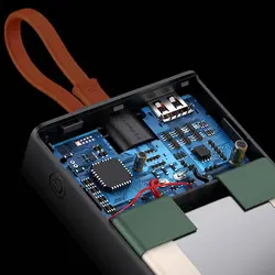 پاوربانک 20000 فست شارژ باسئوس Baseus Elf Digital Display PPJL000001 توان 65 وات با کابل متصل تایپ سی