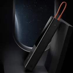 پاوربانک 20000 فست شارژ باسئوس Baseus Elf Digital Display PPJL000001 توان 65 وات با کابل متصل تایپ سی