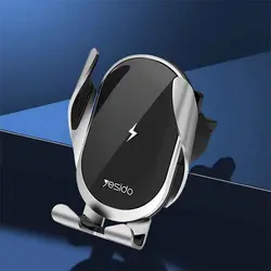 پایه نگه دارنده و شارژر وایرلس موبایل داخل خودرو یسیدو Yesido C78 Wireless Charger Phone Holder