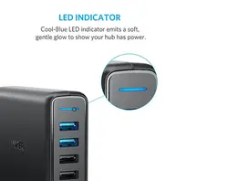 شارژر 5 پورت انکر مدل Anker A2054K11 PowerPort 5 Port USB Wall Charger