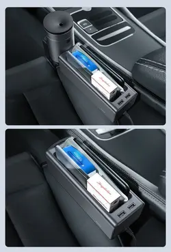 کنسول داخل خودرو و هاب شارژر باسئوس Baseus Car Organizer Cup Holder CRCWH-A با جالیوانی