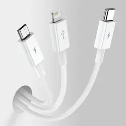 کابل سه کاره باسئوس Baseus Superior Fast Charging USB to M+L+C CAMLTYS توان 3.5 آمپر طول 1.5 متر