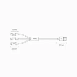 کابل سه کاره باسئوس Baseus Superior Fast Charging USB to M+L+C CAMLTYS توان 3.5 آمپر طول 1.5 متر