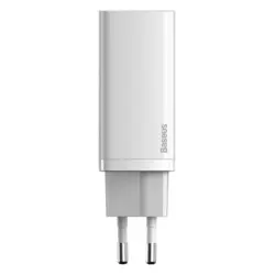 شارژر دیواری فست شارژ باسئوس Baseus GaN2 Lite Quick Charger Type-C USB-A CCGAN2L-B توان 65 وات