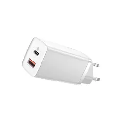 شارژر دیواری فست شارژ باسئوس Baseus GaN2 Lite Quick Charger Type-C USB-A CCGAN2L-B توان 65 وات