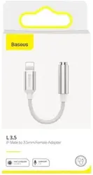 کابل تبدیل Lightning به پورت AUX باسئوس Baseus iP Male to 3.5mm Female L3.5 Adapter CALL3