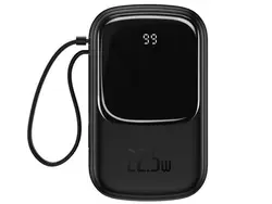 پاور بانک فست شارژ باسئوس Baseus Qpow Digital Display PPQD-I با توان 22.5W و ظرفیت 20000mAh و کابل متصل Type-C