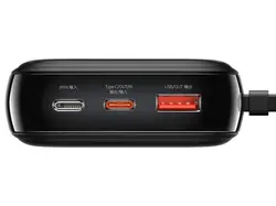 پاور بانک فست شارژ باسئوس Baseus Qpow Digital Display PPQD-I با توان 22.5W و ظرفیت 20000mAh و کابل متصل Type-C