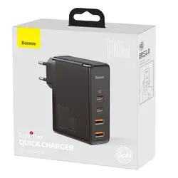 شارژر دیواری فست شارژ  باسئوس Baseus GaN2 Pro Quick Charger CCGAN2P-L با توان 100W همراه کابل