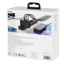 شارژر دیواری فست شارژ  باسئوس Baseus GaN2 Pro Quick Charger CCGAN2P-L با توان 100W همراه کابل