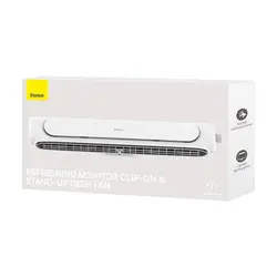 تهویه مطبوع باسئوس مدل Baseus BS-HF005 Refreshing Monitor Clip-On &amp; Stand-Up Desk Fan ACQS000002