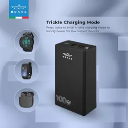 پاور بانک 40000 میلی آمپر مدل Brave 40000mAh 100W Super Fast Charger Portable Power Bank BPB-40 با توان 100W