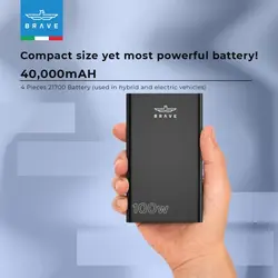 پاور بانک 40000 میلی آمپر مدل Brave 40000mAh 100W Super Fast Charger Portable Power Bank BPB-40 با توان 100W