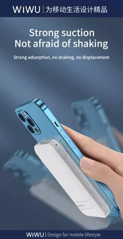 پاور بانک 10000mAh مگنتی ویوو مدل Wiwu Snap Cube Magnetic 10000mAh Wireless