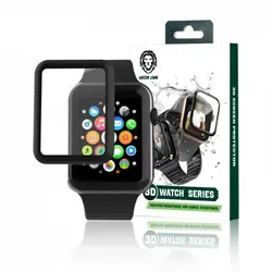 محافظ صفحه نمایش شفاف اپل واچ سری 7 سایز 41 میلی متری گرین مدل Green 3D HD Glass Screen Protector for Apple Watch 41mm Series 7