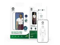 محافظ صفحه نمایش شیشه ای مات آیفون 13 و 13 پرو گرین Green iPhone 13/13 Pro HD Matte Pro Glass GN3AG13PR