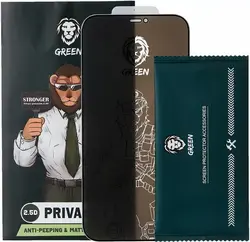 محافظ صفحه نمایش شیشه ای حریم خصوصی گرین Green Privacy Glass Green 2.5D AG GN25DAGIP12P برای iPhone 12 / 12 Pro