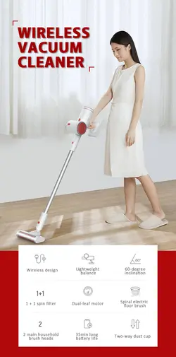 جارو شارژی شیائومی درما Xiaomi Deerma Handheld Wireless Vacuum Cleaner VC25 Plus