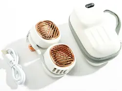 پنکه دور گردنی شیائومی Xiaomi Deerma DEM-GB100 Pocket Mini Neck Fan دارای دو فن