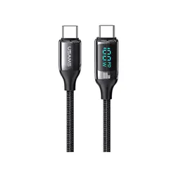 کابل شارژ دوسر تایپ سی ۱۰۰ وات 1.2 متری یوسامز USAMS Type-C 100W Fast Charging Cable US-SJ546