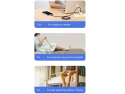 کابل شارژ دوسر تایپ سی ۱۰۰ وات 1.2 متری یوسامز USAMS Type-C 100W Fast Charging Cable US-SJ546