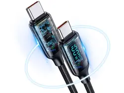 کابل شارژ دوسر تایپ سی ۱۰۰ وات 1.2 متری یوسامز USAMS Type-C 100W Fast Charging Cable US-SJ546