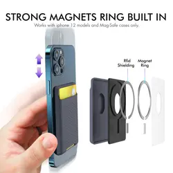 جا کارتی موبایل آها استایل مدل Silicon Card Pocket AhaStyle PT133 with MagSafe Magnets