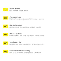 پنکه دستی و پاوربانک باسئوس Baseus ACFX010002 Flyer Turbine با ظرفیت 4000maH و کابل متصل لایتنینگ