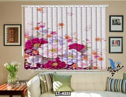 پرده لوردراپه تصویری گل LT4331