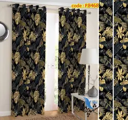 پرده پانچ گلدار طرح برگ کد p8468