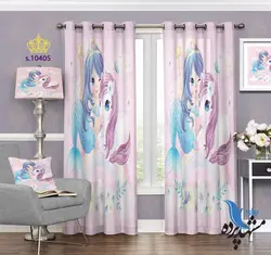 پرده پانچ کودکانه طرح پری دریایی S10405
