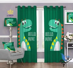 پرده پانچ کودکانه طرح دیناسور S10531