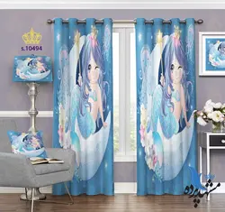 پرده پانچ کودکانه طرح پری دریایی S10494