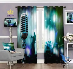 پرده پانچ کلاسیک طرح موزیکال S10277