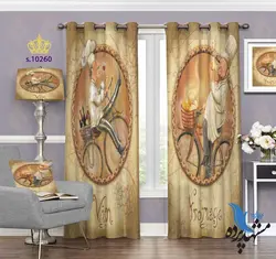 پرده پانچ پذیرایی طرح نقاشی فانتزی S10260