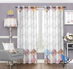 پرده پانچ پذیرایی طرح اسلیمی S10239