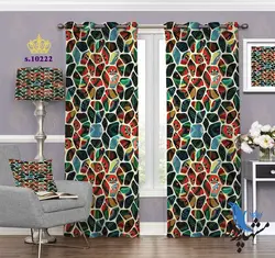 پرده پانچ پذیرایی طرح مدرن S10222