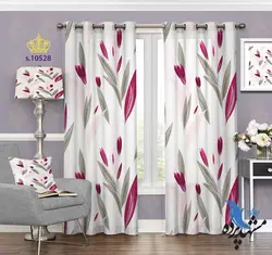 پرده پانچ پذیرایی طرح گل S10528