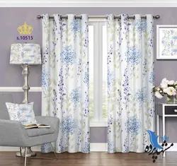 پرده پانچ پذیرایی طرح گل S10515