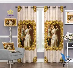 پرده پانچ پذیرایی طرح نقاشی کلاسیک S10493