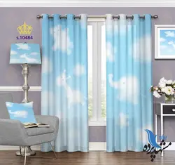 پرده پانچ پذیرایی طرح ابر  S10484