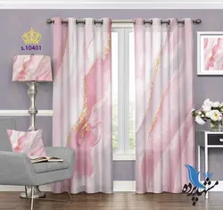 پرده پانچ پذیرایی طرح سنگ S10401