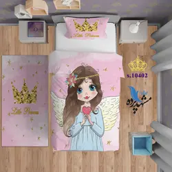 ست روتختی کودکانه طرح دختر فرشته S10402
