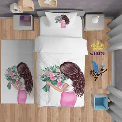 ست روتختی کودکانه طرح دختر گل فروش S10379