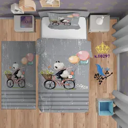 ست روتختی کودکانه طرح خرس دوچرخه سوار S10297