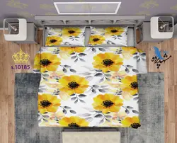ست روتختی طرح گل  زرد S10185