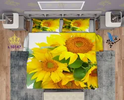 ست روتختی طرح گل آفتابگردان S10147