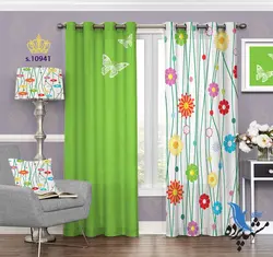 پرده پانچ پذیرایی طرح گلدار ساده S10941