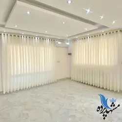 پرده کرپ شاین اسکاچی درجه یک با دوخت در ارتفاع دلخواه سفارشی (قیمت هر یک متر)