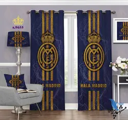 پرده پانچ ورزشی طرح لوگوی باشگاه رئال مادرید کد s9655